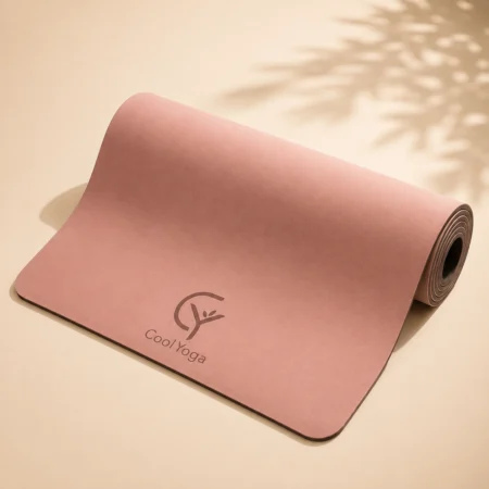 Mata do jogi PU CoolYoga Dusty Rose