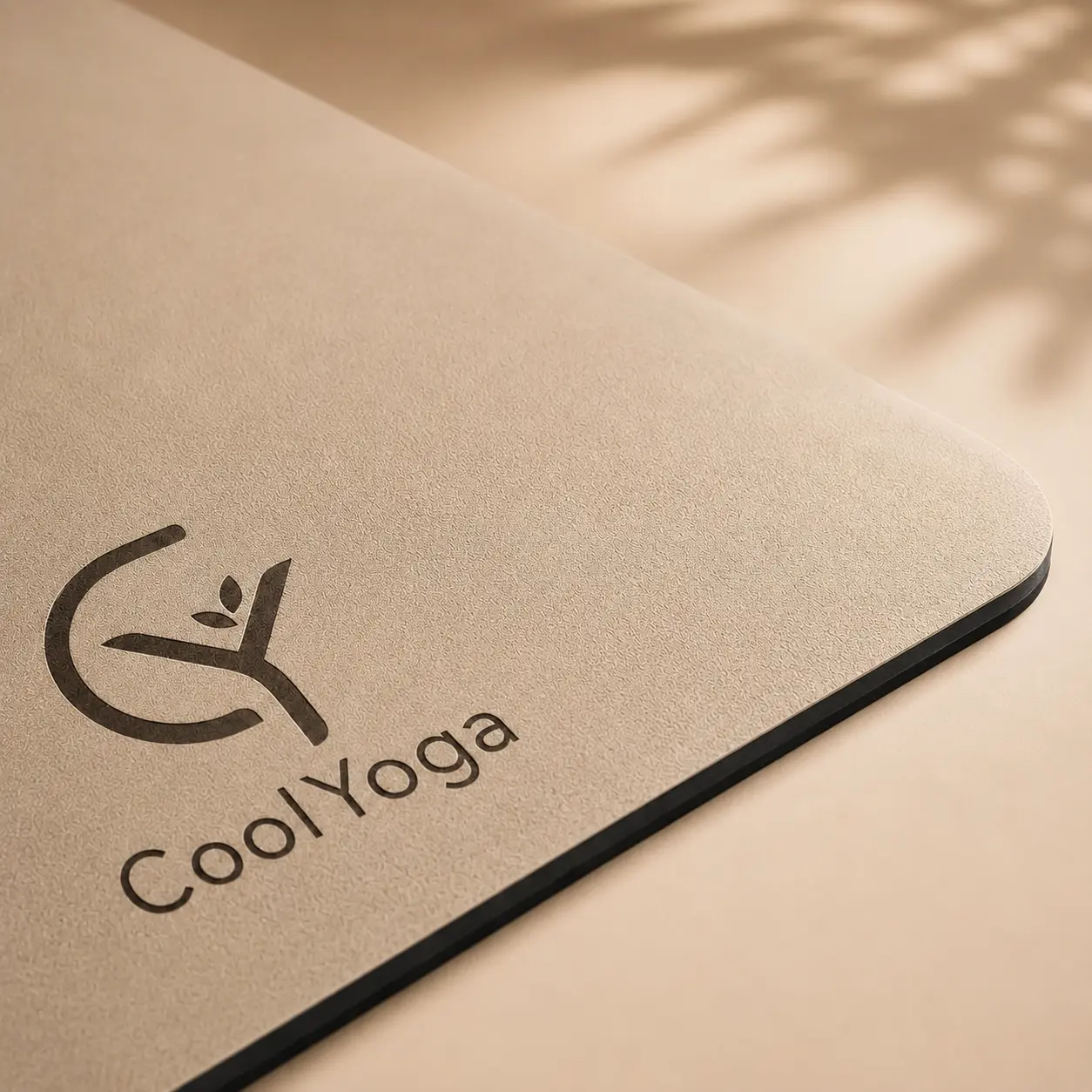 Mata do jogi PU CoolYoga Milk Tea – zdjęcie 4